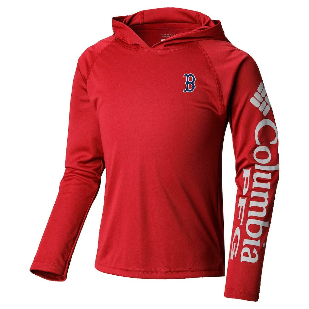 Boston Red Sox Columbia Youth Terminal Tackle Long Sleeve Hoodie T-Shirt | MLB Shop
