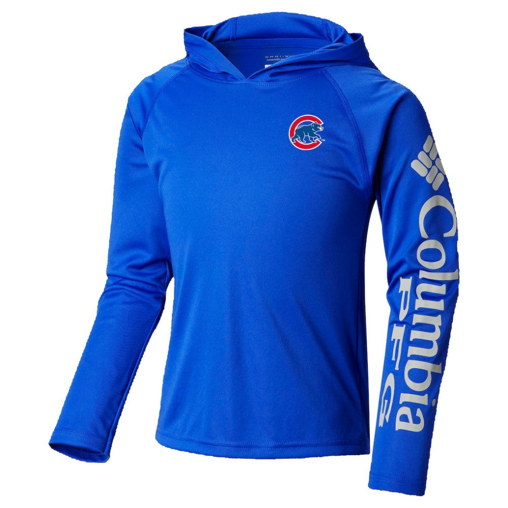 Chicago Cubs Columbia Youth Terminal Tackle Long Sleeve Hoodie T-Shirt | MLB US