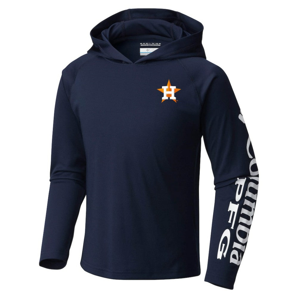 Houston Astros Columbia Youth Terminal Tackle Long Sleeve Hoodie T-Shirt | MLB Shop