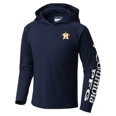 Houston Astros Columbia Youth Terminal Tackle Long Sleeve Hoodie T-Shirt | MLB Shop