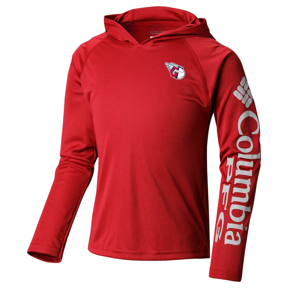 Cleveland Guardians Columbia Youth Terminal Tackle Long Sleeve Hoodie T-Shirt | MLB New
