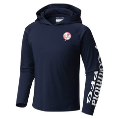 New York Yankees Columbia Youth Terminal Tackle Long Sleeve Hoodie T-Shirt | MLB Outlet
