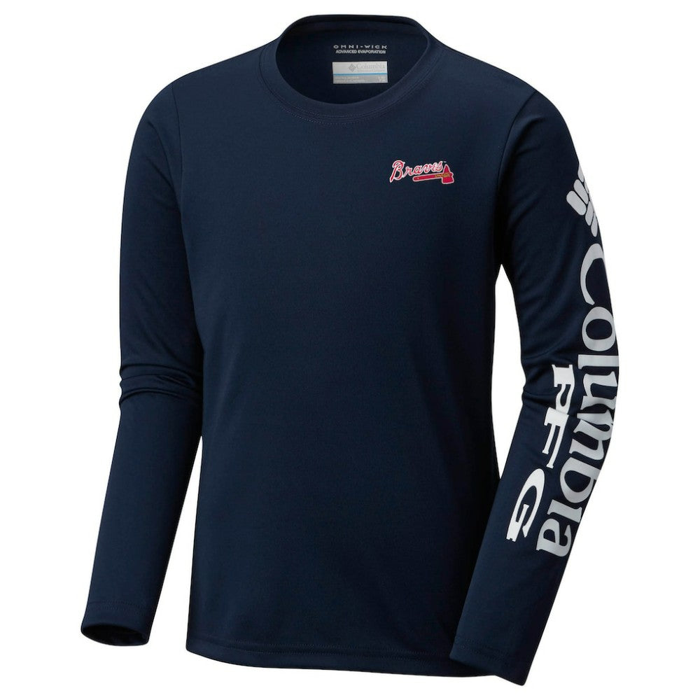 Atlanta Braves Columbia Youth Terminal Tackle Long Sleeve T-Shirt | MLB Outlet