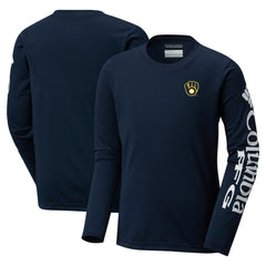 Milwaukee Brewers Columbia Youth Terminal Tackle Long Sleeve T-Shirt | MLB New