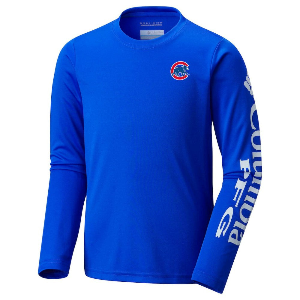 Chicago Cubs Columbia Youth Terminal Tackle Long Sleeve T-Shirt | MLB For sale