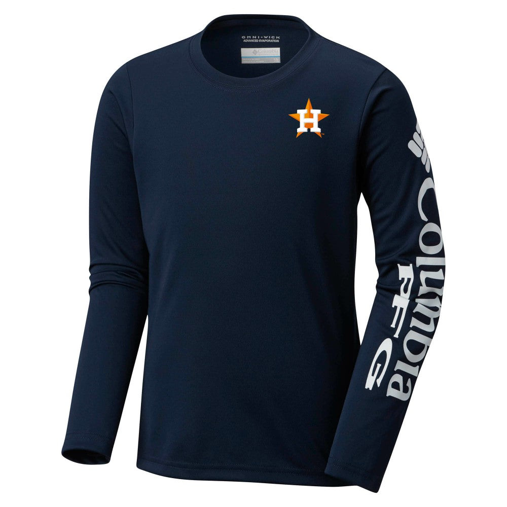 Houston Astros Columbia Youth Terminal Tackle Long Sleeve T-Shirt | MLB Discount