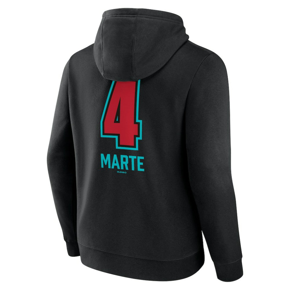 Ketel Marte Arizona Diamondbacks Name & Number Fastball Pullover Hoodie | MLB Sale