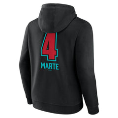 Ketel Marte Arizona Diamondbacks Name & Number Fastball Pullover Hoodie | MLB Sale