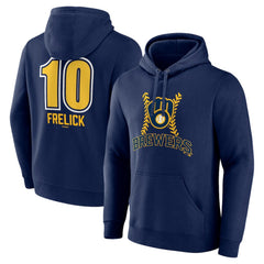 Sal Frelick Milwaukee Brewers Name & Number Fastball Pullover Hoodie | MLB Outlet