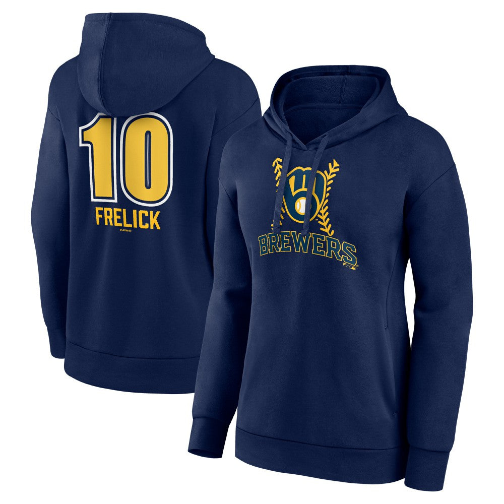 Sal Frelick Milwaukee Brewers Women's Name & Number Fastball Pullover Hoodie | MLB New