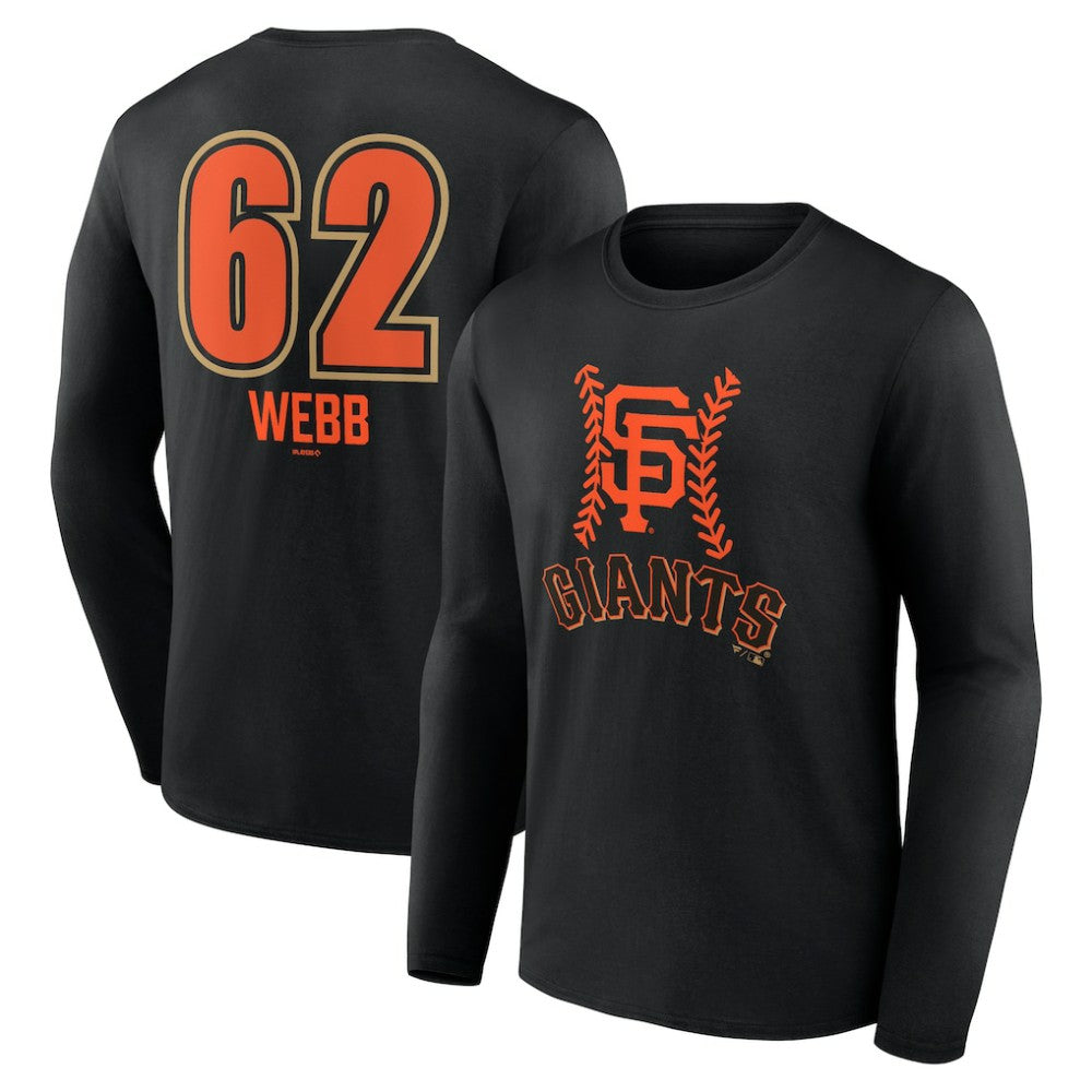 Logan Webb San Francisco Giants Name & Number Fastball Long Sleeve T-Shirt | MLB US