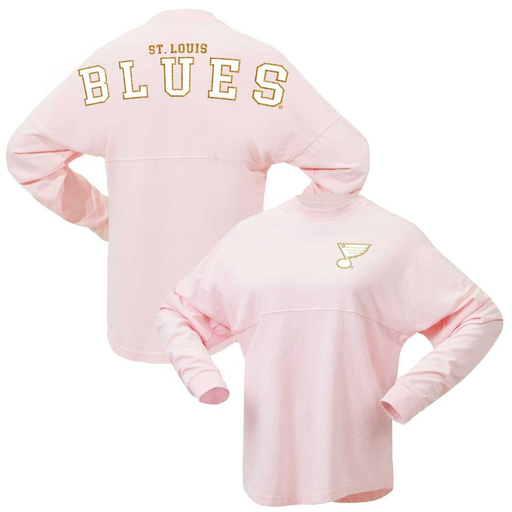St. Louis Blues Fanatics Women's Spirit Jersey Long Sleeve T-Shirt Discount