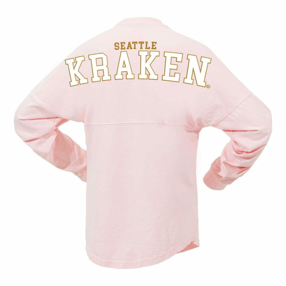 Seattle Kraken Fanatics Women's Spirit Jersey Long Sleeve T-Shirt On Sale