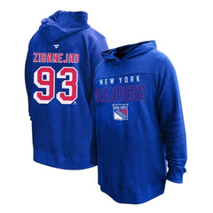 Mika Zibanejad New York Rangers Profile Women's Plus Size Name & Number Thermal Pullover Hoodie Sale