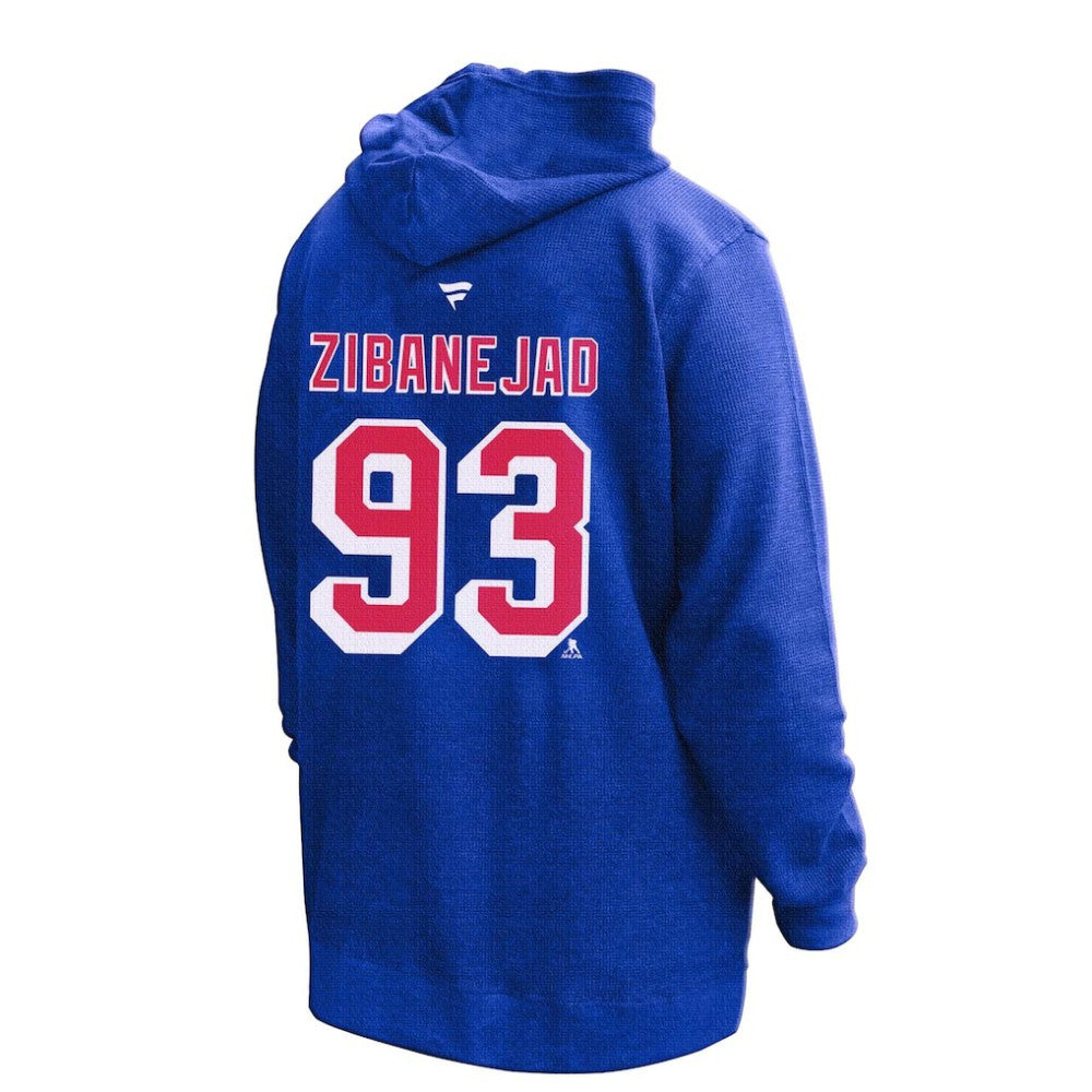 Mika Zibanejad New York Rangers Profile Women's Plus Size Name & Number Thermal Pullover Hoodie Sale