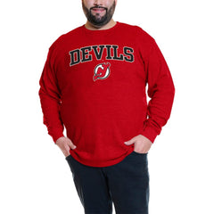 Jack Hughes New Jersey Devils Profile Big & Tall Name & Number Thermal Pullover Sweatshirt On Sale