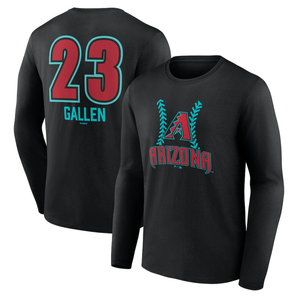 Zac Gallen Arizona Diamondbacks Name & Number Fastball Long Sleeve T-Shirt | MLB Outlet