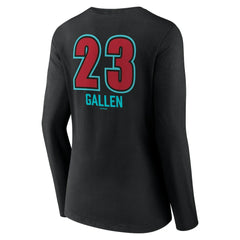 Zac Gallen Arizona Diamondbacks Women's Name & Number Fastball V-Neck Long Sleeve T-Shirt | MLB Outlet