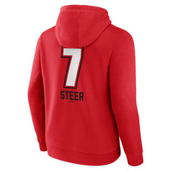 Spencer Steer Cincinnati Reds Name & Number Fastball Pullover Hoodie | MLB Shop