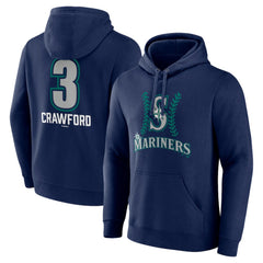 J.P. Crawford Seattle Mariners Name & Number Fastball Pullover Hoodie | MLB US