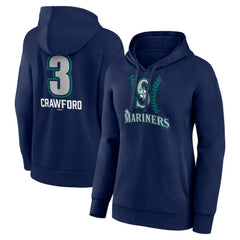 J.P. Crawford Seattle Mariners Women's Name & Number Fastball Pullover Hoodie | MLB New