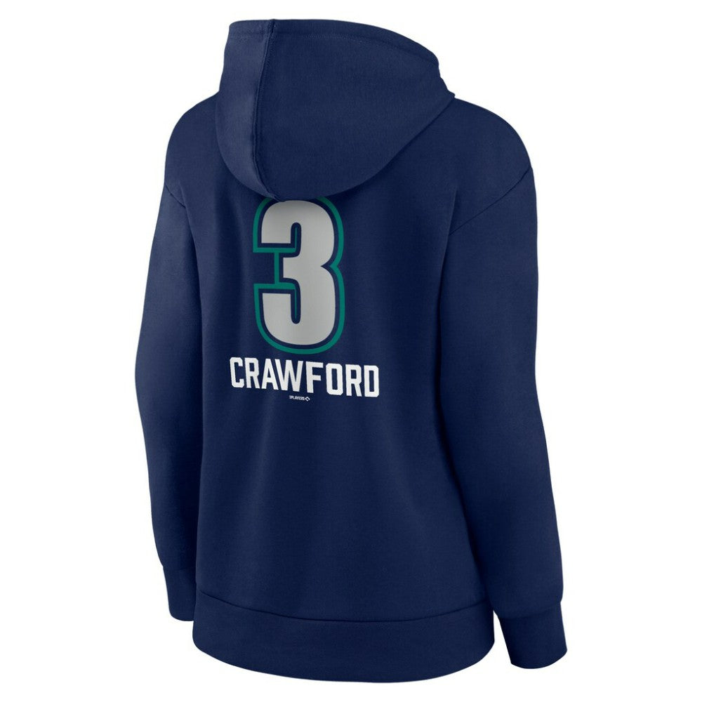 J.P. Crawford Seattle Mariners Women's Name & Number Fastball Pullover Hoodie | MLB New