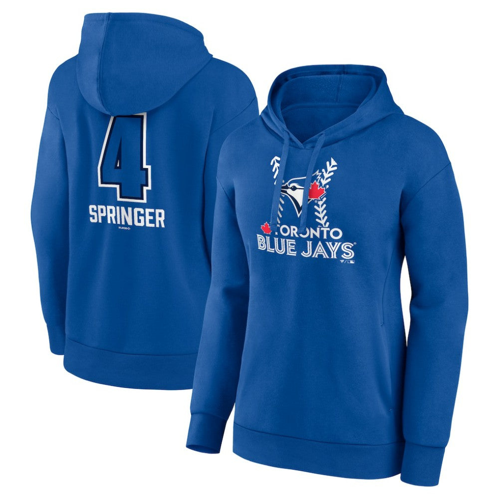 George Springer Toronto Blue Jays Women's Name & Number Fastball Pullover Hoodie | MLB Sale