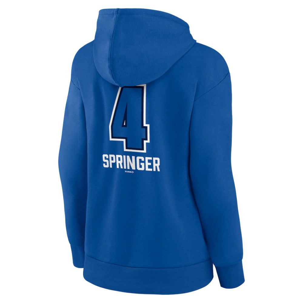 George Springer Toronto Blue Jays Women's Name & Number Fastball Pullover Hoodie | MLB Sale