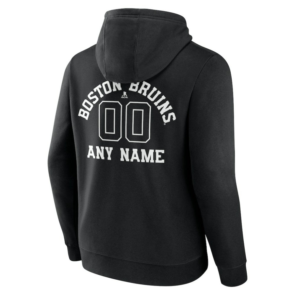 Boston Bruins Personalized Name & Number Monochrome Pullover Hoodie Sale