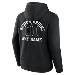 Boston Bruins Personalized Name & Number Monochrome Pullover Hoodie Sale