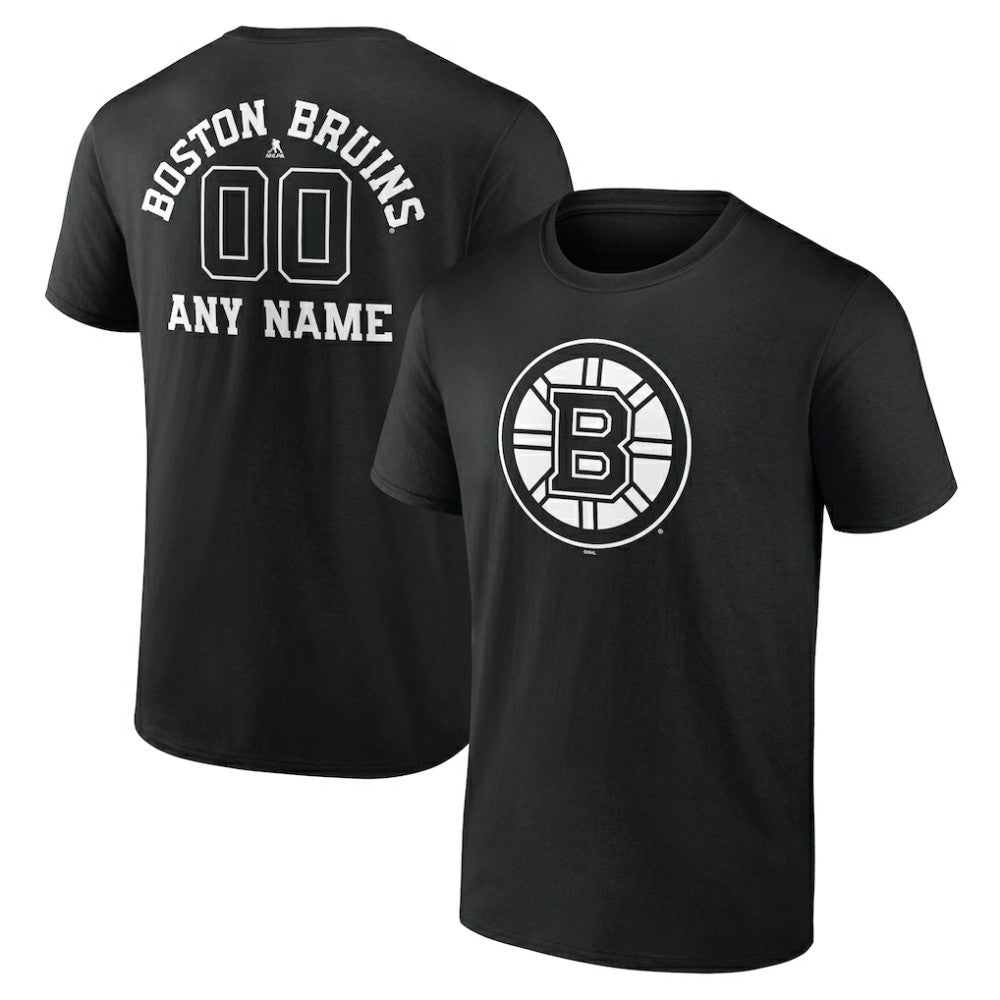 Boston Bruins Personalized Name & Number Monochrome T-Shirt Sale