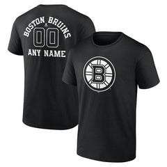 Boston Bruins Personalized Name & Number Monochrome T-Shirt Sale