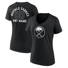 Buffalo Sabres Women's Personalized Name & Number Monochrome V-Neck T-Shirt Discount