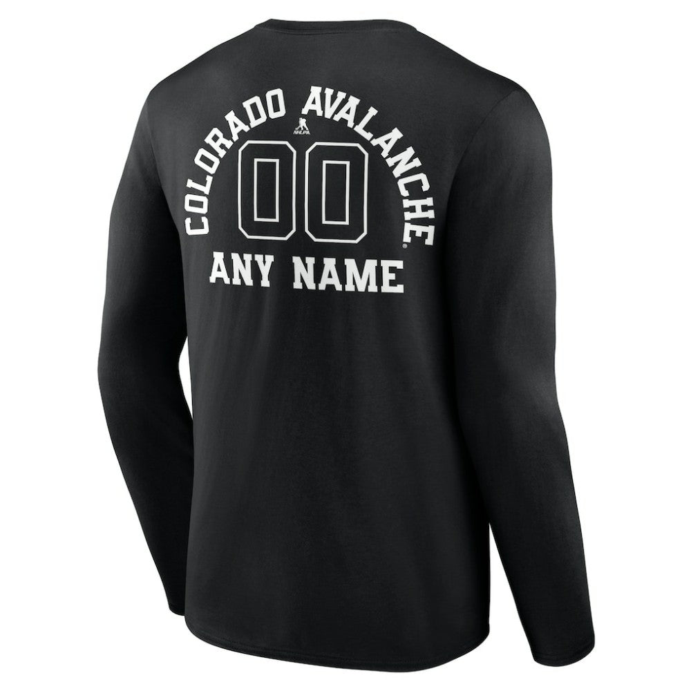 Colorado Avalanche Personalized Name & Number Monochrome Long Sleeve T-Shirt Discount