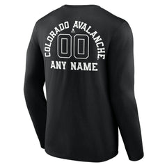 Colorado Avalanche Personalized Name & Number Monochrome Long Sleeve T-Shirt Discount