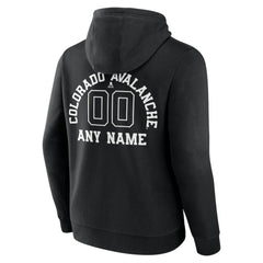 Colorado Avalanche Personalized Name & Number Monochrome Pullover Hoodie On Sale