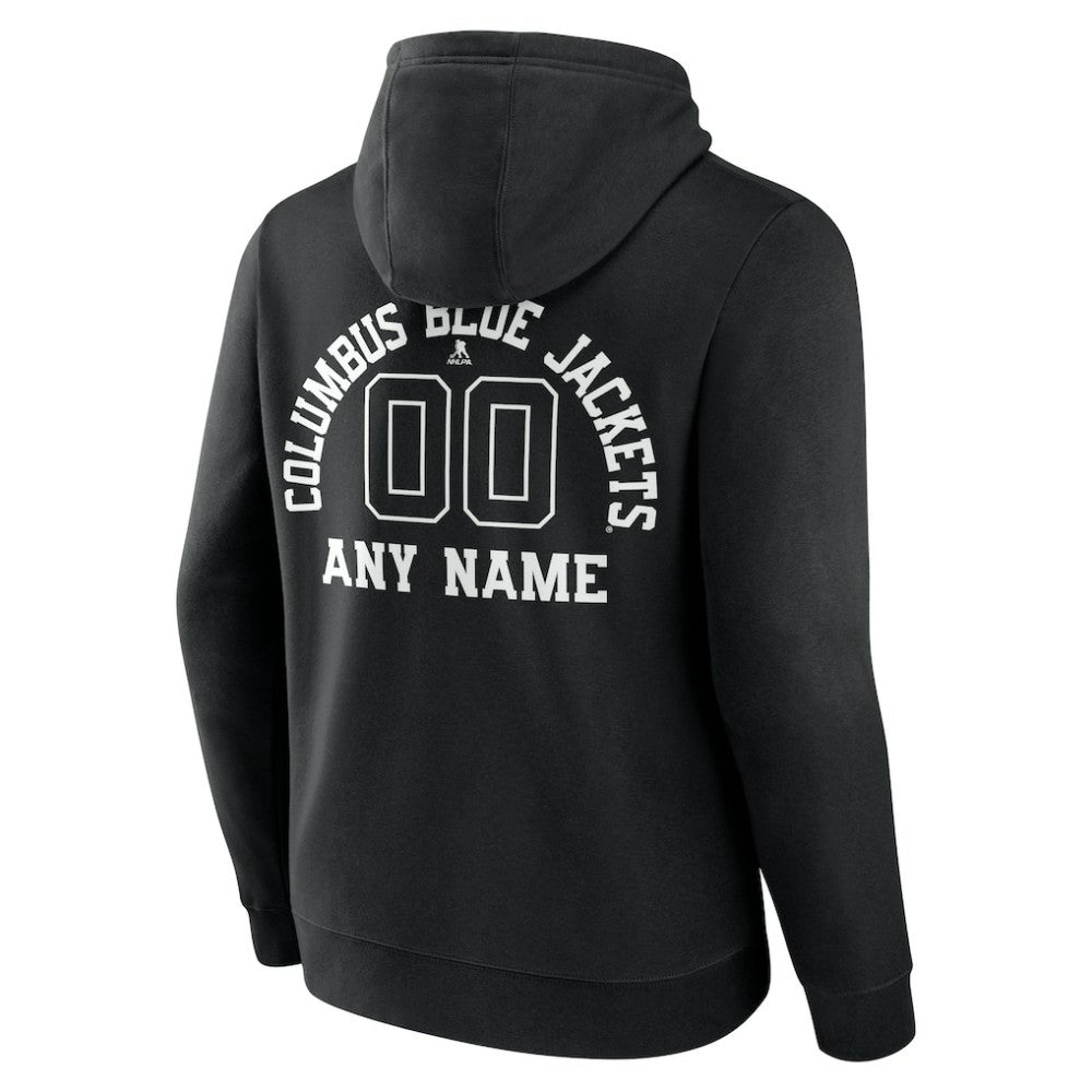 Columbus Blue Jackets Personalized Name & Number Monochrome Pullover Hoodie Discount