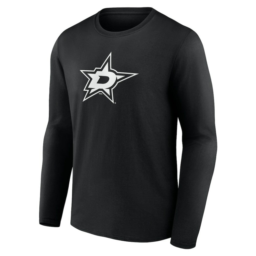 Dallas Stars Personalized Name & Number Monochrome Long Sleeve T-Shirt On Sale