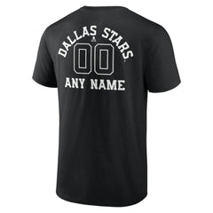 Dallas Stars Personalized Name & Number Monochrome T-Shirt Discount