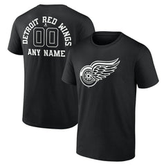 Detroit Red Wings Personalized Name & Number Monochrome T-Shirt Online