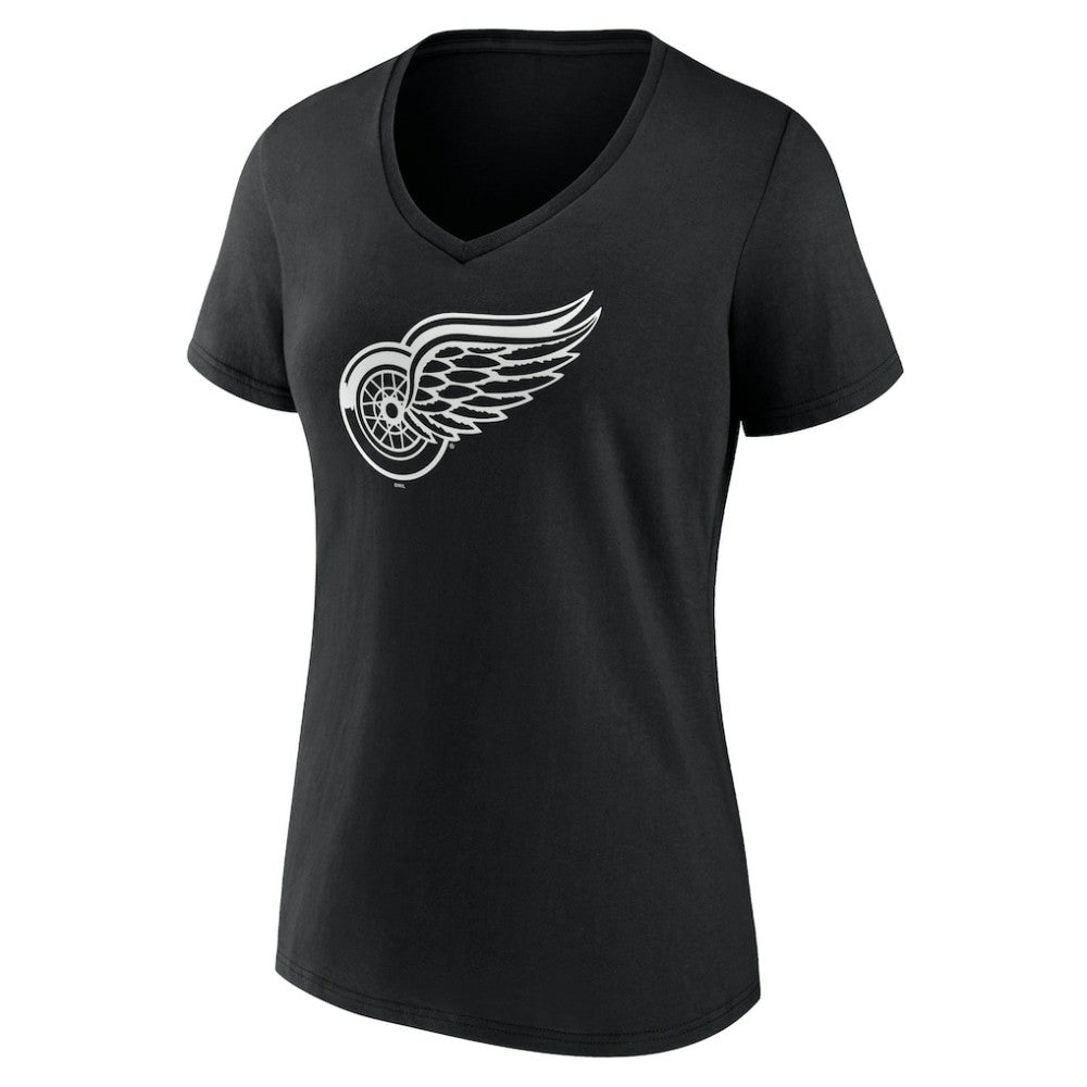 Detroit Red Wings Women's Personalized Name & Number Monochrome V-Neck T-Shirt Sale