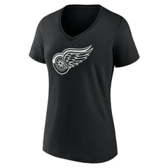 Detroit Red Wings Women's Personalized Name & Number Monochrome V-Neck T-Shirt Sale