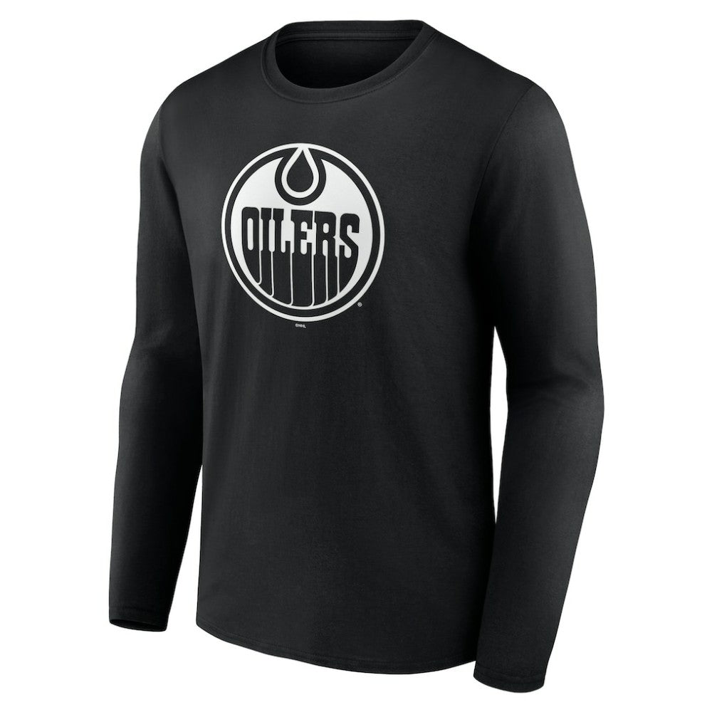 Edmonton Oilers Personalized Name & Number Monochrome Long Sleeve T-Shirt Discount