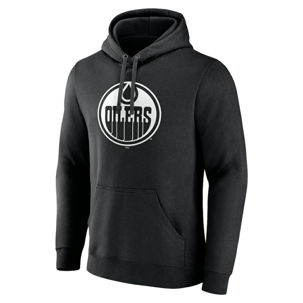 Edmonton Oilers Personalized Name & Number Monochrome Pullover Hoodie For Sale