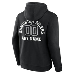 Edmonton Oilers Personalized Name & Number Monochrome Pullover Hoodie For Sale