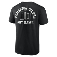 Edmonton Oilers Personalized Name & Number Monochrome T-Shirt Discount
