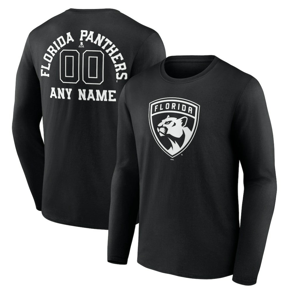 Florida Panthers Personalized Name & Number Monochrome Long Sleeve T-Shirt Outlet