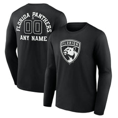 Florida Panthers Personalized Name & Number Monochrome Long Sleeve T-Shirt Outlet