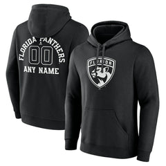 Florida Panthers Personalized Name & Number Monochrome Pullover Hoodie On Sale