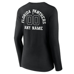 Florida Panthers Women's Personalized Name & Number Monochrome Long Sleeve V-Neck T-Shirt Outlet